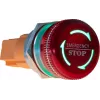 JOY-IT Button22NA-01 hätäpysäytyspainike, mekaaninen lukitus, punainen/vihreä, Ø22 mm, IP67, IK10