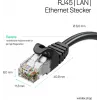 Flexline FL31-39485 Cat.7 S/FTP PUR -verkkokaapeli, RJ45, 30 m, musta