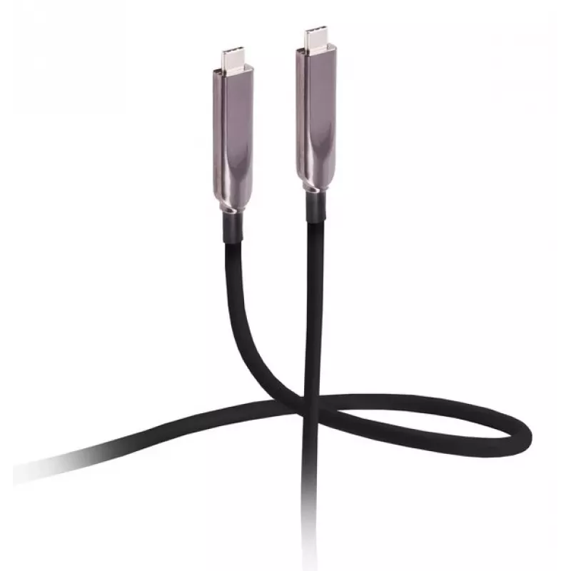 Flexline USB-C hybridi aktiivinen optinen kaapeli 12,5 m 8K 60Hz 10Gbps 60W PD TPU musta FL31-44211