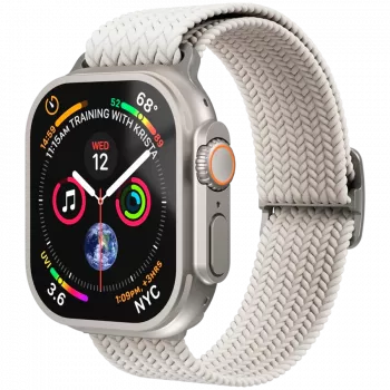 VONMÄHLEN Woven Loop Apple Watch 40/41/42 mm, kerma