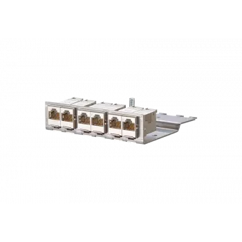 METZCONNECT BTR E-DATmodul 6x88 1U CAT6-patch-paneeli, jossa 6 suojattua RJ45-moduulia, integroitu kaapelinhallinta ja vedonpoisto 130922-03-E