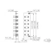 METZ BTR 15024A7406-E OpDAT REGpro etulevy 3HE 7TE 6xLC-D SM (keraaminen sininen)