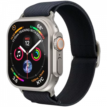 VONMÄHLEN Classic nylon loop -ranneke Apple Watch 44/45/46/49mm, laivastonsininen, yksi koko