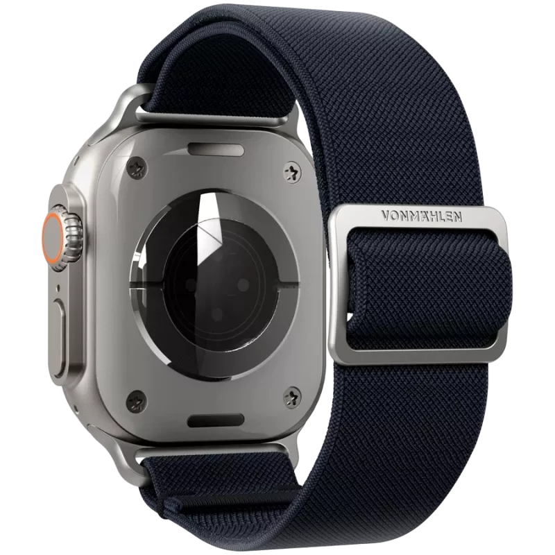 VONMÄHLEN Classic nylon loop -ranneke Apple Watch 44/45/46/49mm, laivastonsininen, yksi koko