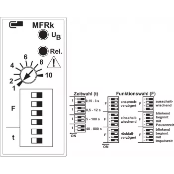 METZ CONNECT MFRk-E12 monitoimiaikarele 0,15-800s, 24-240V AC/DC, 1 CO 110310412230