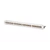 METZ CONNECT 130921-E EDATmod-MP24 24-porttinen E-DAT-moduulikytkentäpaneeli, ruostumaton teräs, 1U