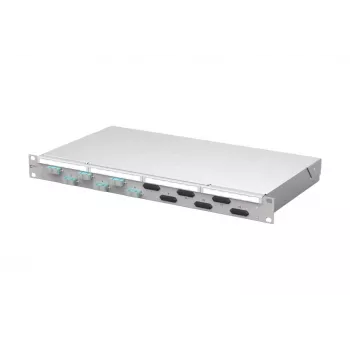 METZ CONNECT VIK 6xSC-D OM3 kuitu-patch-paneeli, 6 porttia, SC duplex, 1U, harmaa 150450BA06-F