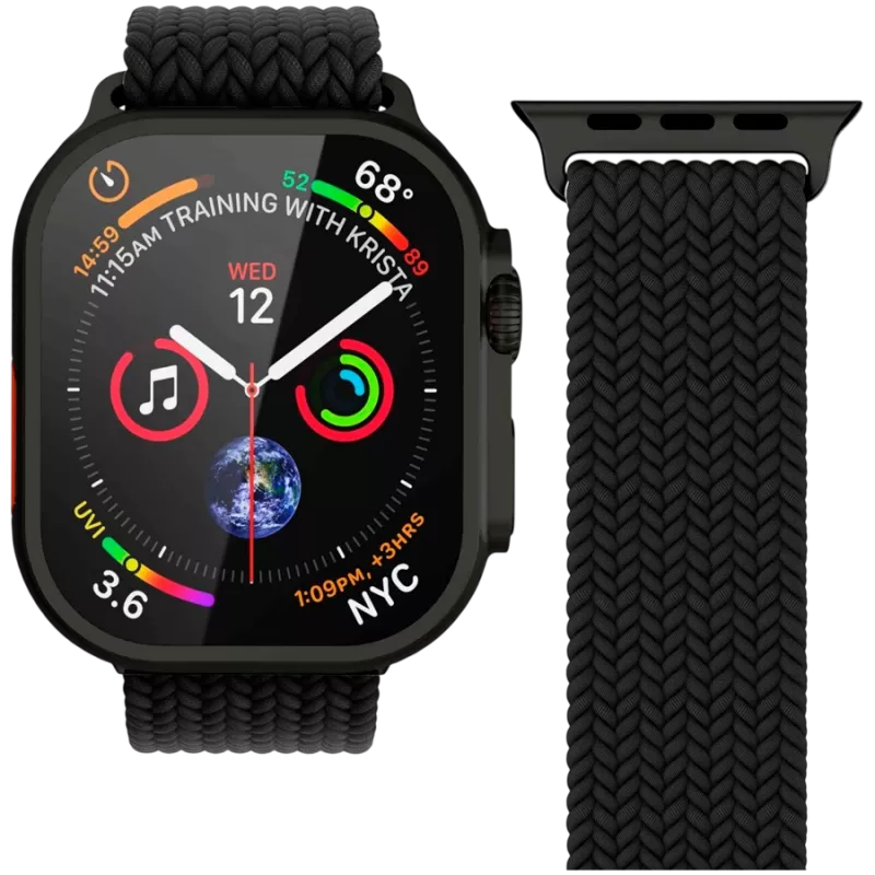 VONMÄHLEN Woven Loop 40, 41, 42 mm yksi koko, All Black