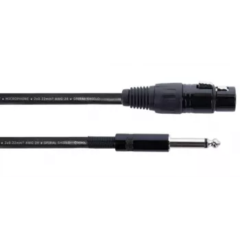 Cordial EM 10 FP XLR - 6,3 mm mono plugi audiokaapeli 10 m musta 14752