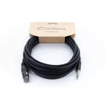 Cordial EM 10 FP XLR - 6,3 mm mono plugi audiokaapeli 10 m musta 14752