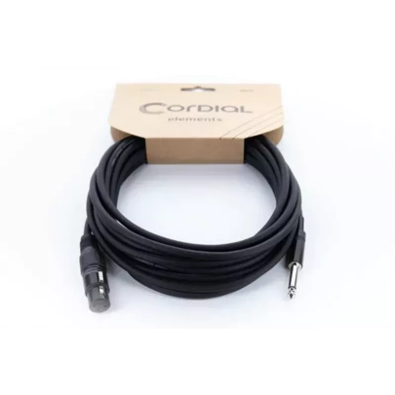 Cordial EM 10 FP XLR - 6,3 mm mono plugi audiokaapeli 10 m musta 14752