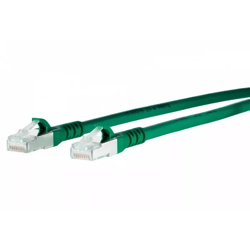 METZ CONNECT 1308450355-E Cat6a S/FTP patch-kaapeli, 0,3 m, vihreä