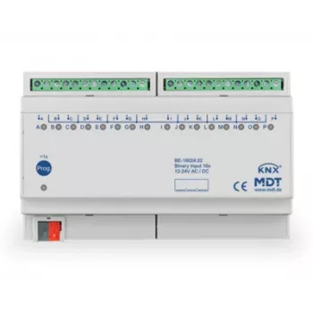 MDT BE-16024.02 binääritulomoduuli 16-kanava 8TE DIN-kisko 24V AC/DC KNX