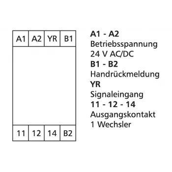 METZ Connect kynnysarvokytkin 24 V AC/DC, 1 vaihtokosketin, DIN-kisko, 17,5 mm, 11066670