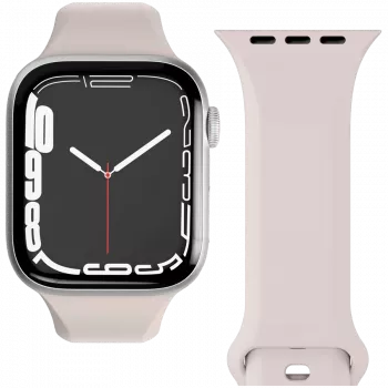 VONMÄHLEN Classic Band 2 Apple Watch 40/41/42mm, täysinahkainen ranneke, kerma