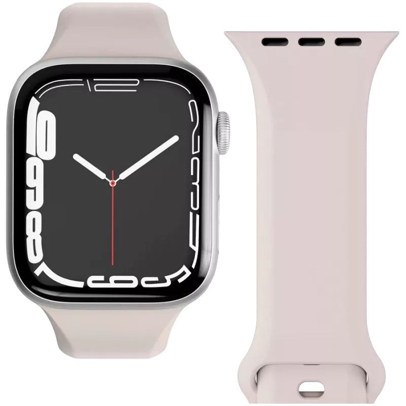 VONMÄHLEN Classic Band 2 Apple Watch 40/41/42mm, täysinahkainen ranneke, kerma