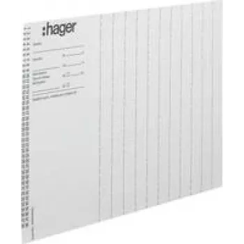 HAGER ZZ90B merkintäarkit Legrand Mosaic -moduuleille, A4, valkoinen, 10 kpl:n pakkaus