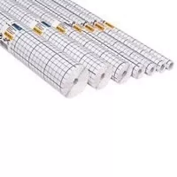 HERMA kirjansuojakalvo, itseliimautuva, 400 mm x 25 m, läpinäkyvä, kiiltävä PP, ruudukkoviivat 7025