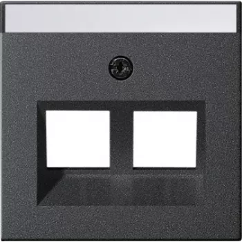 Gira System 55 peitelevy Modular Jack 30° 2-kertainen antrasiitti 264028