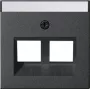 Gira System 55 peitelevy Modular Jack 30° 2-kertainen antrasiitti 264028
