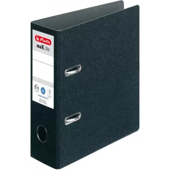 HERLITZ rengaskansio DIN A5 pysty 75 mm selkä musta 5175807