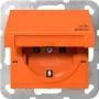 Gira SCHUKO-pistorasia kääntökannella, korotettu kosketussuoja, oranssi 4454109