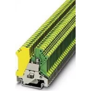 PHOENIX CONTACT USLKG 3 PE-liitin, vihreä-keltainen, ruuviliitäntä, 2,5 mm², DIN-kiskoasennus 441083