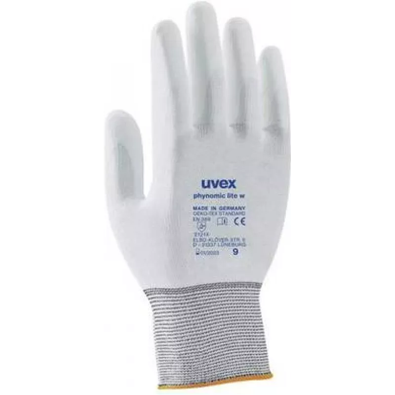Uvex phynomic lite w suojakäsineet, koko 9, harmaa/valkoinen 6004109