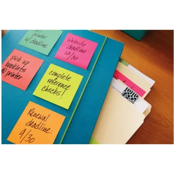 3M Post-it Notes 655-6-POP, 127 x 76 mm, Powerpink, 100 arkkia, uudelleenliimattava