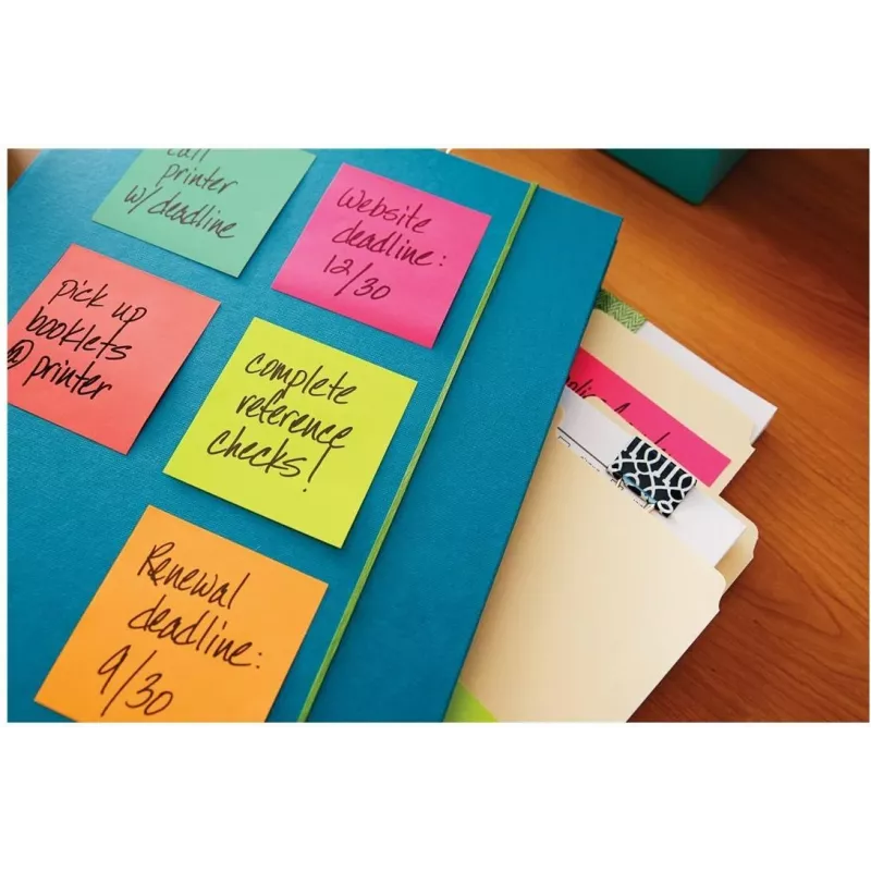 3M Post-it Notes 655-6-POP, 127 x 76 mm, Powerpink, 100 arkkia, uudelleenliimattava