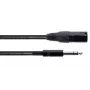 Cordial EM 1 MV XLR 6,3 mm TRS plugi audiokaapeli 1 m musta 14810