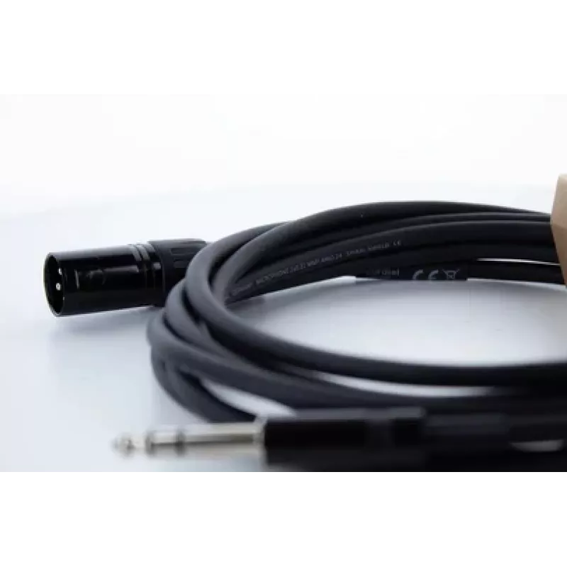 Cordial EM 3 MV XLR 6,3 mm TRS plugi audiokaapeli, 3 m, musta 14812