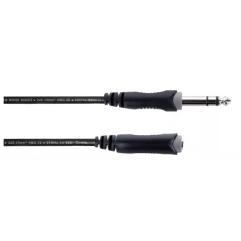 Cordial 14826 6,3 mm stereo plugi jatkokaapeli 10 m musta
