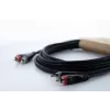 Cordial 14838 RCA stereo audiokaapeli 6m musta PVC kaksos (2x RCA plugi uros 2x RCA plugi uros)