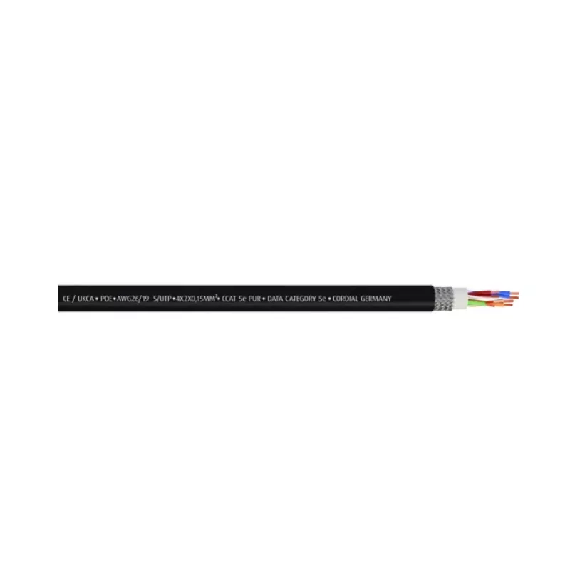 Cordial 15552 RJ45 patch-kaapeli, CAT 5e S/UTP, 15 m, musta, PUR-päällyste