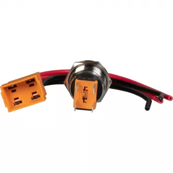 JOY-IT Button22C-02 painonappikytkin lukittuvalla toiminnolla, punainen, 240 V AC, 15 A, IP67, IK10, paneeliasennus