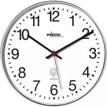 PEWETA radio-ohjattu seinäkello mattamusta muovi 30 cm musta/valkoinen 51.130.313