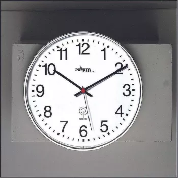 PEWETA radio-ohjattu seinäkello mattamusta muovi 30 cm musta/valkoinen 51.130.313