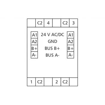 METZ MR-F-AO4 Modbus RTU -analogialähtömoduuli, 4 kanavaa, RS485, 16-bittinen, DIN-kisko 110835130270