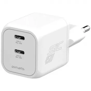 4smarts PDPlug SiC Dual 45W 2C valkoinen seinälaturi