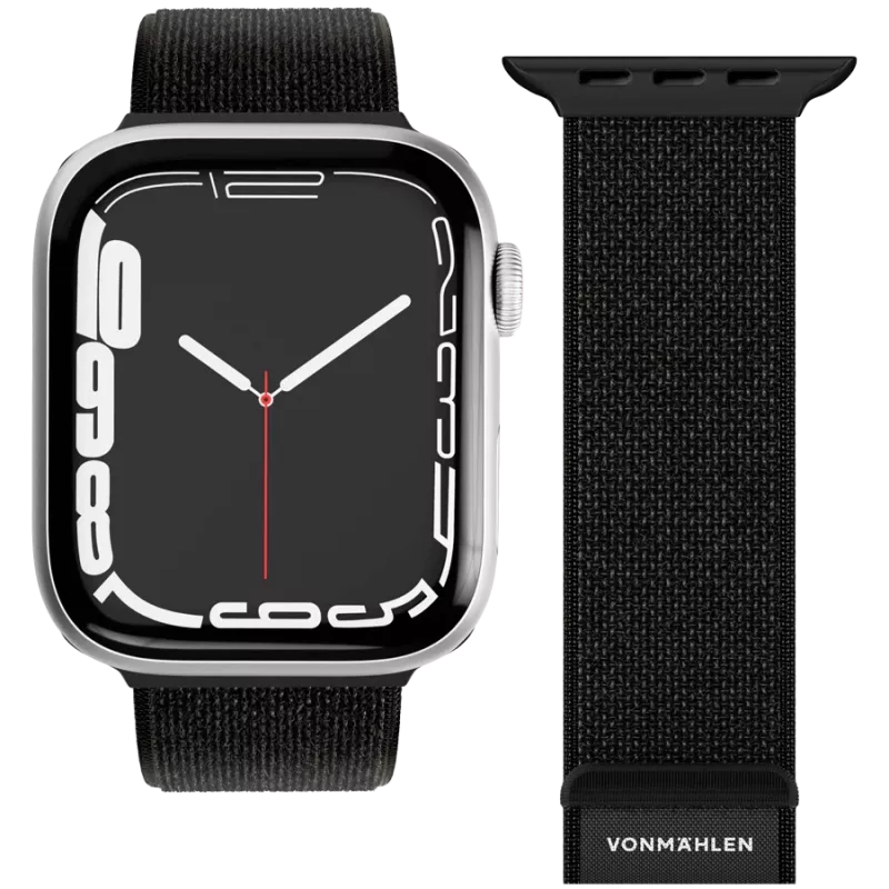 VONMÄHLEN Fitness Loop 2 urheiluranneke Apple Watch 44mm, 45mm, 46mm, 49mm - musta