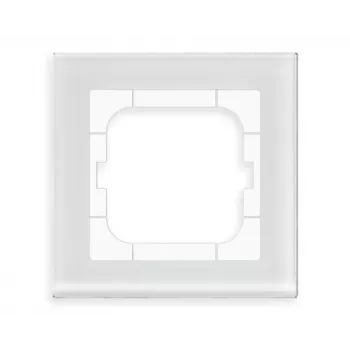 MDT lasikehys 1-kertainen valkoinen 63mm moduuleille BE-GTR163W.01