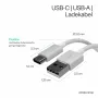 Flexline USB-lataus- ja synkronointikaapeli, USB-A - USB-C, 2.0, ABS, valkoinen, 0,5m (FL31-13040)