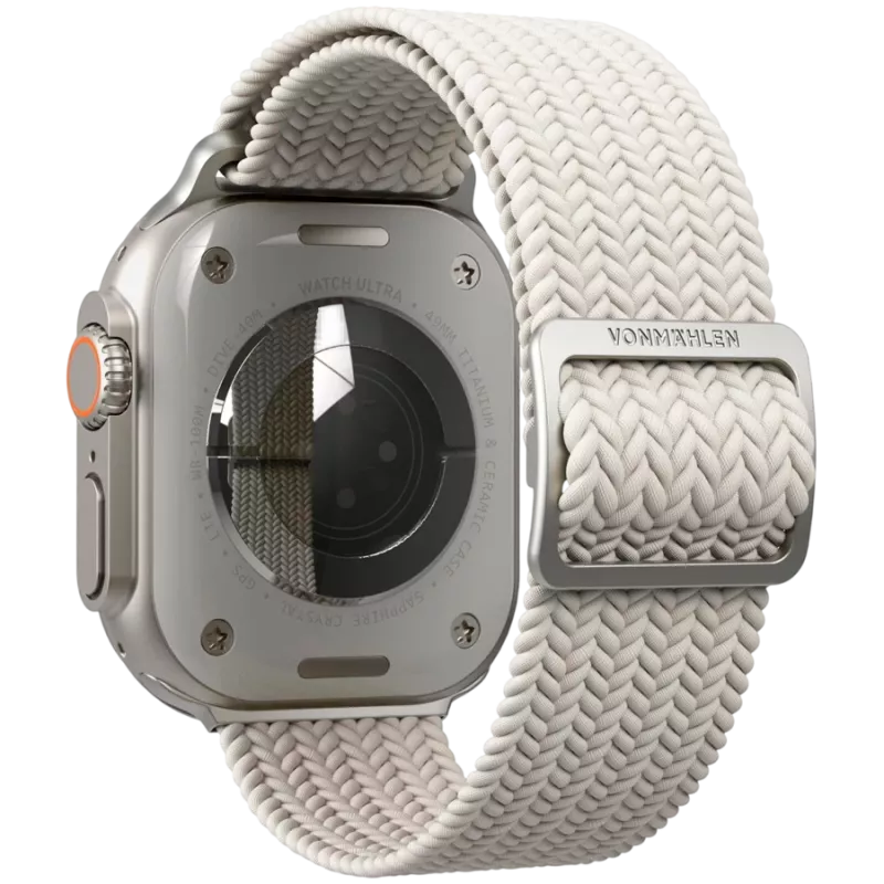 VONMÄHLEN Woven Loop Apple Watch 44mm, 45mm, 49mm - Creme
