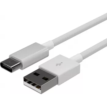 FLEXLINE FL31-13043 USB-A - USB-C lataus- ja synkronointikaapeli, 2.0, ABS, valkoinen, 2m