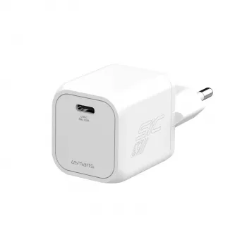 4smarts PDPlug SiC 65W USB-C seinälaturi, valkoinen
