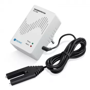 H-Tronic 1114720 vesivahdin ulkoisella anturilla, pistoke, 230V AC, äänihälytys 85 dB, relelähtö, 2m anturikaapeli