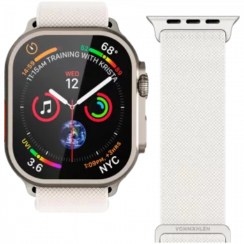 VONMÄHLEN Classic Nylon Loop Apple Watch 40/41/42 mm, kerma