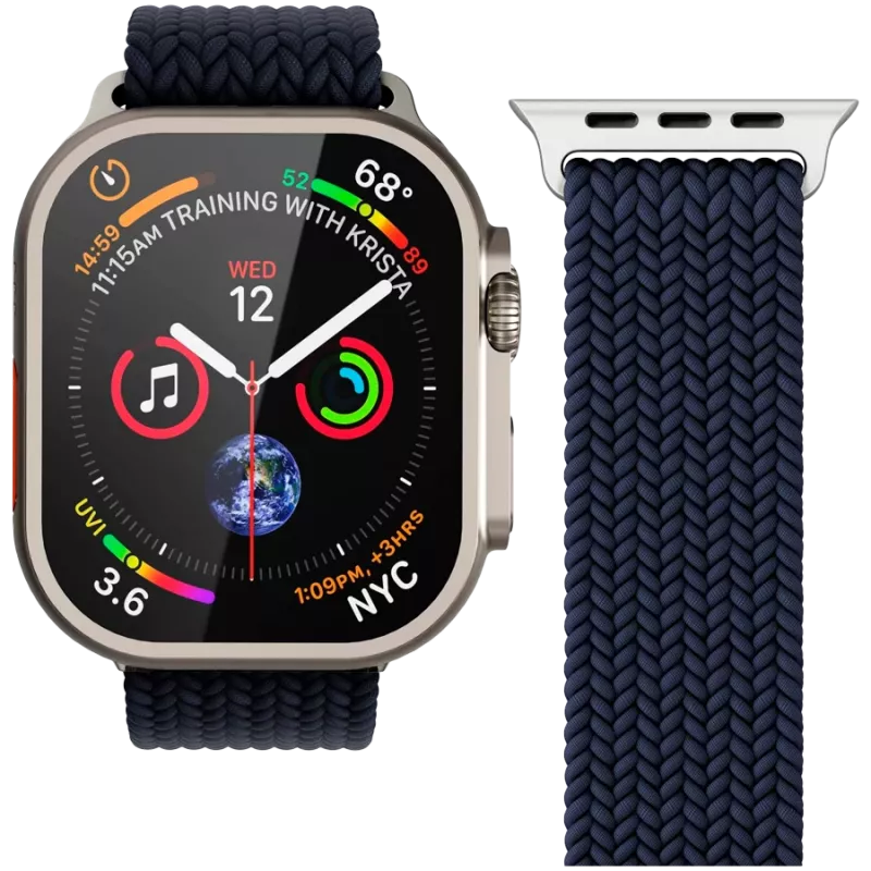 VONMÄHLEN kudottu Loop Apple Watch 40/41/42 mm, navy