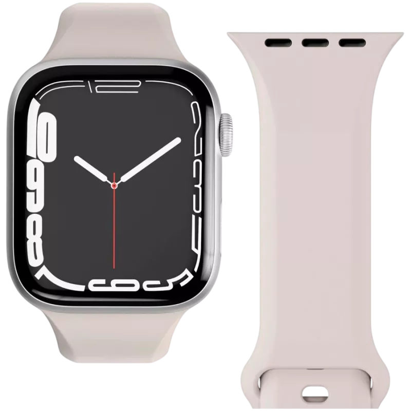 VONMÄHLEN Classic Band 2 Apple Watch 44 mm, 45 mm, 49 mm, yksi koko, kerma